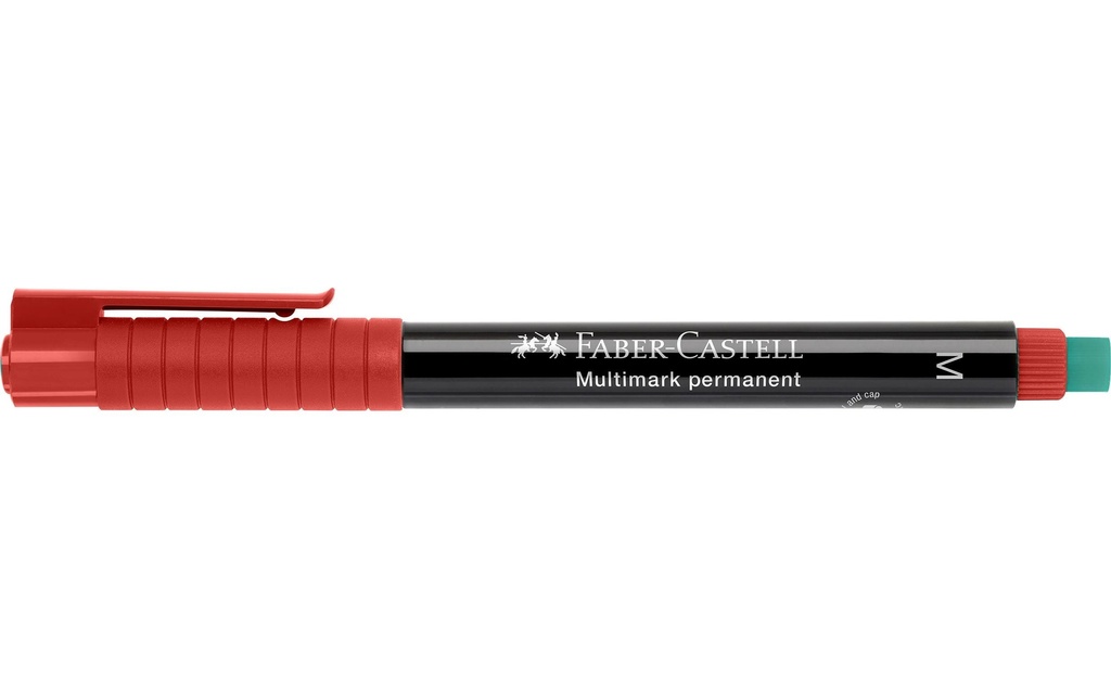 Faber-Castell Marqueur indélébile Multimarque M, rouge