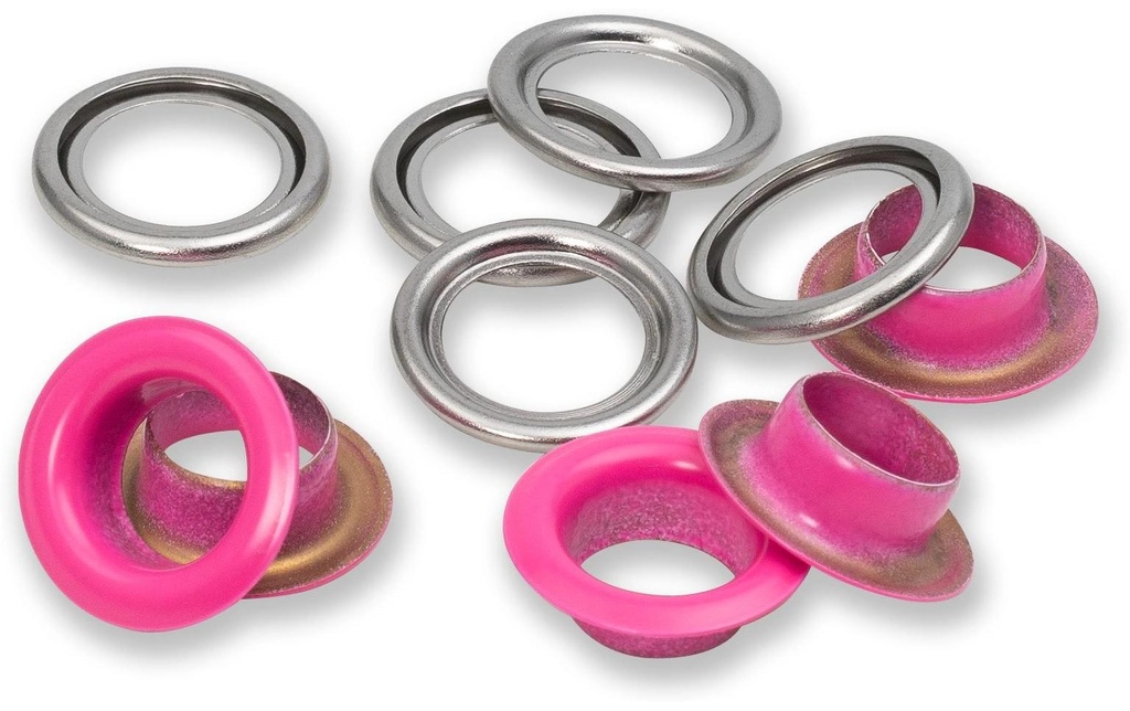 Prym Œillets avec disques 20 pièces, rose-argent