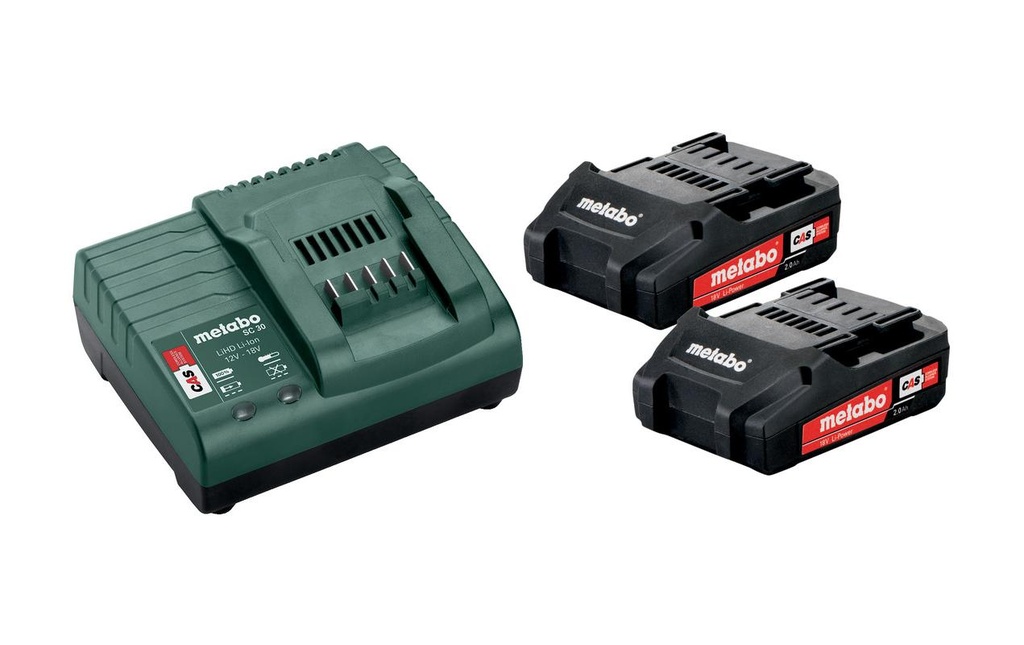 Metabo Batteries et chargeurs Basic-Set 2 x 2.0 Ah 18 V