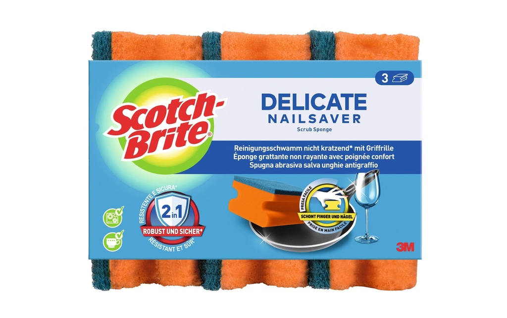 SCOTCH-BRITE Éponge nettoyage Delicate 3pcs (3 pces)