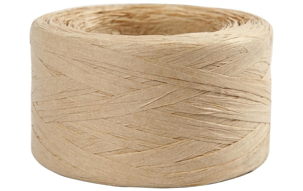 Creativ Company Ruban cadeau Raffiabast 8 mm x 100 m, Beige