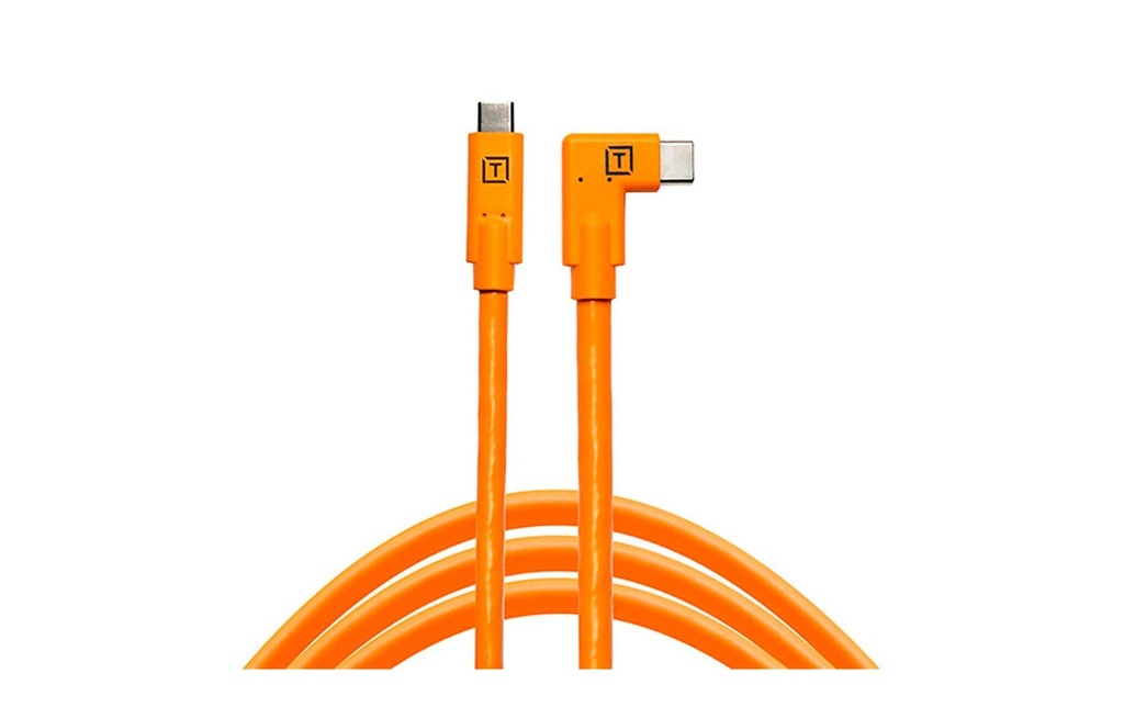 Tether Tools Câble USB-C vers USB-C angle droit orange