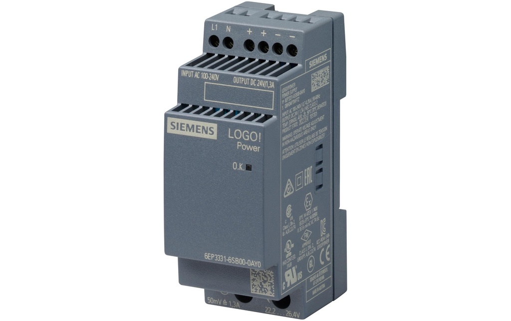 Siemens Blocs d’alimentation pour rail DIN  31.2 W, 24 V