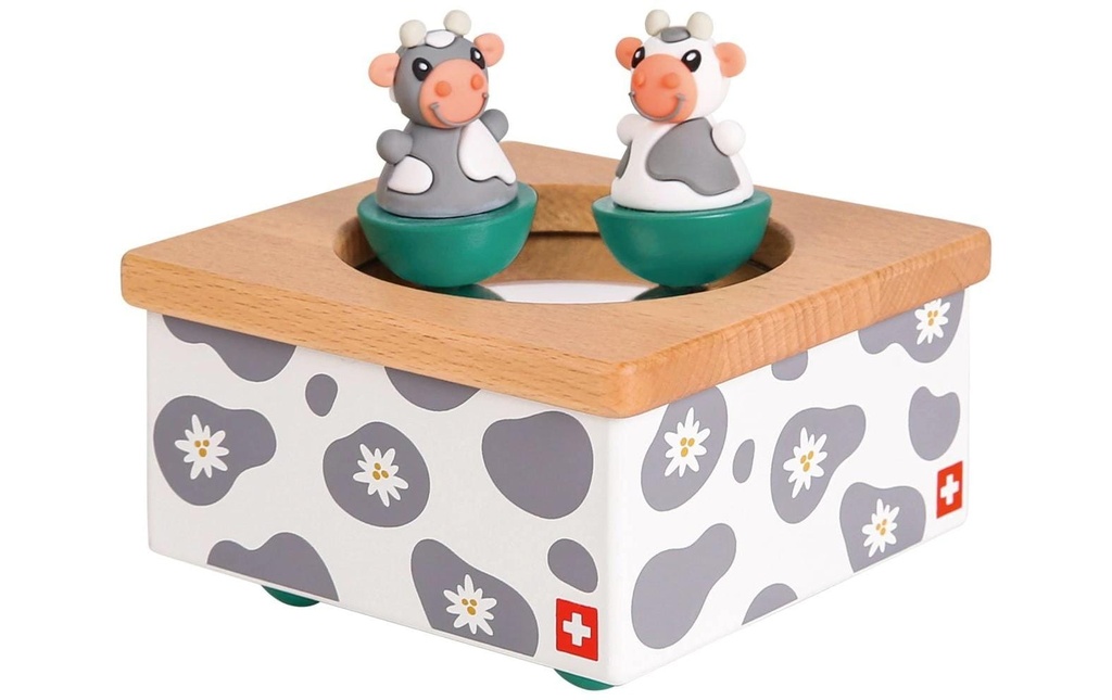 Spielba Holzspielwaren Boîte à musique Vache