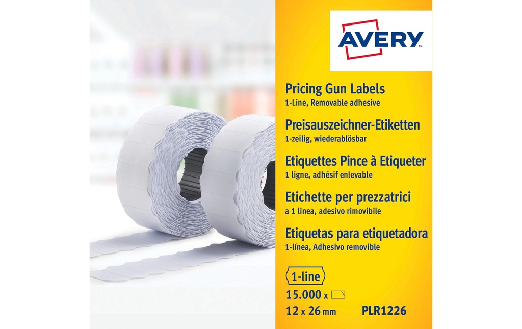 Avery Zweckform Étiquette de prix Détachable 26 x 12 mm, 15000 pièces