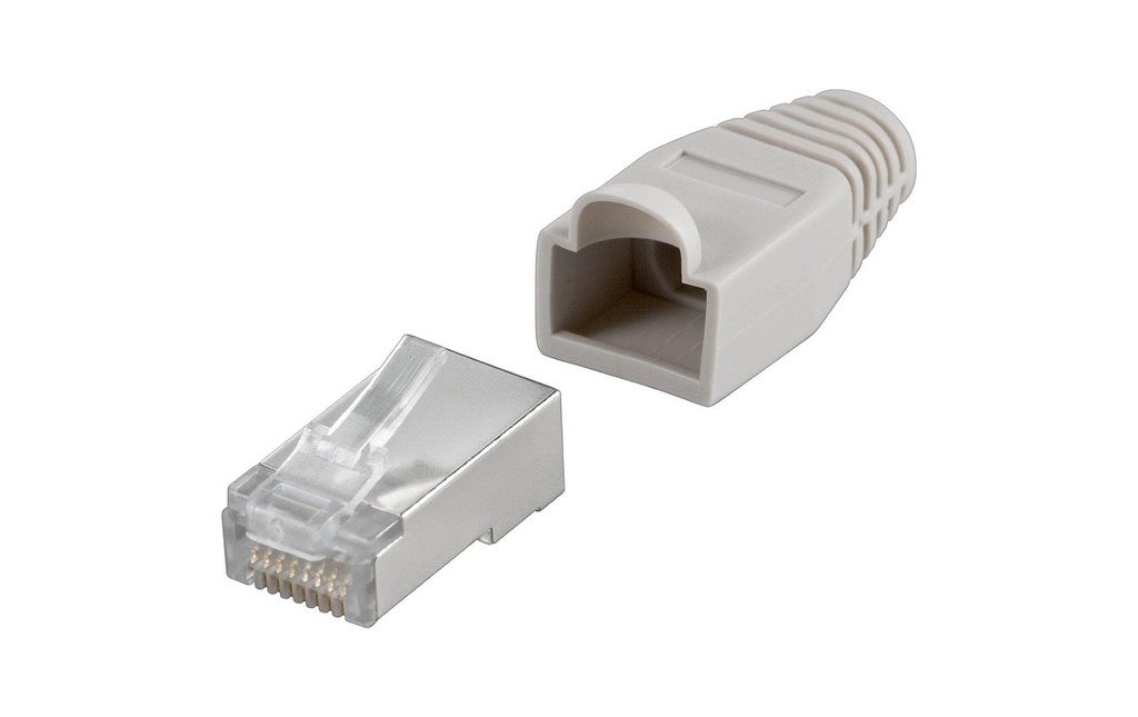 Wirewin Connecteur RJ45 Cat.6 100 pièces, blindé, gris