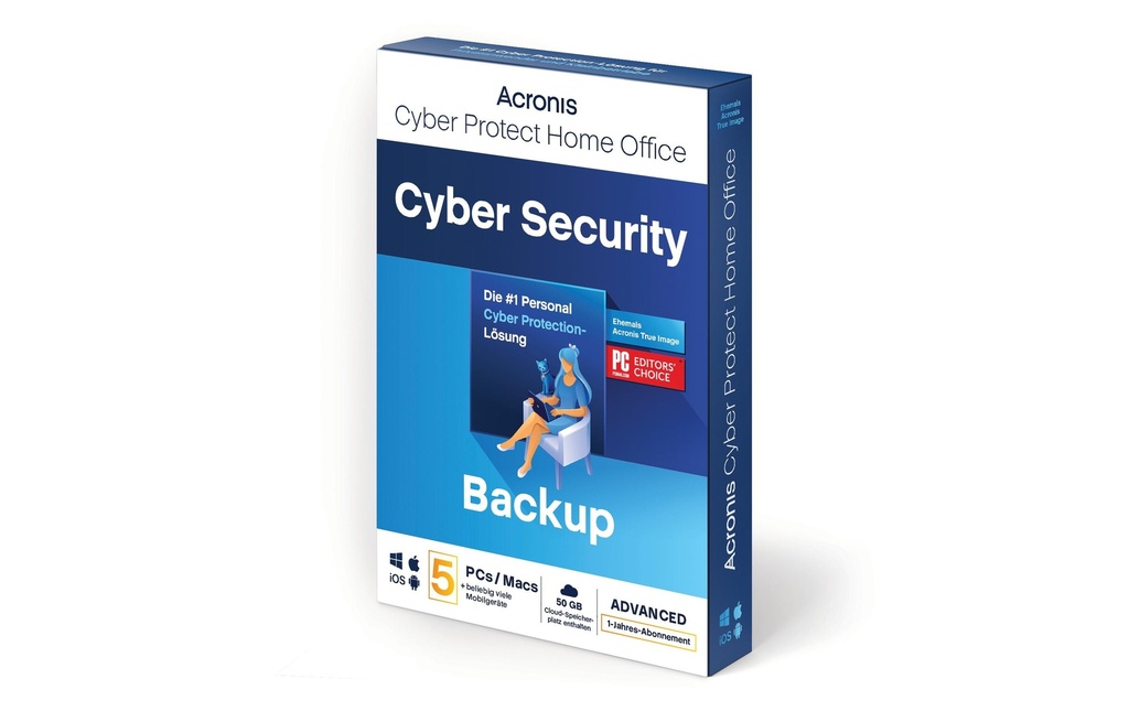 Acronis Cyber Protect Home Office Security Edition Boîte, ABO, 5 PC, 1 an