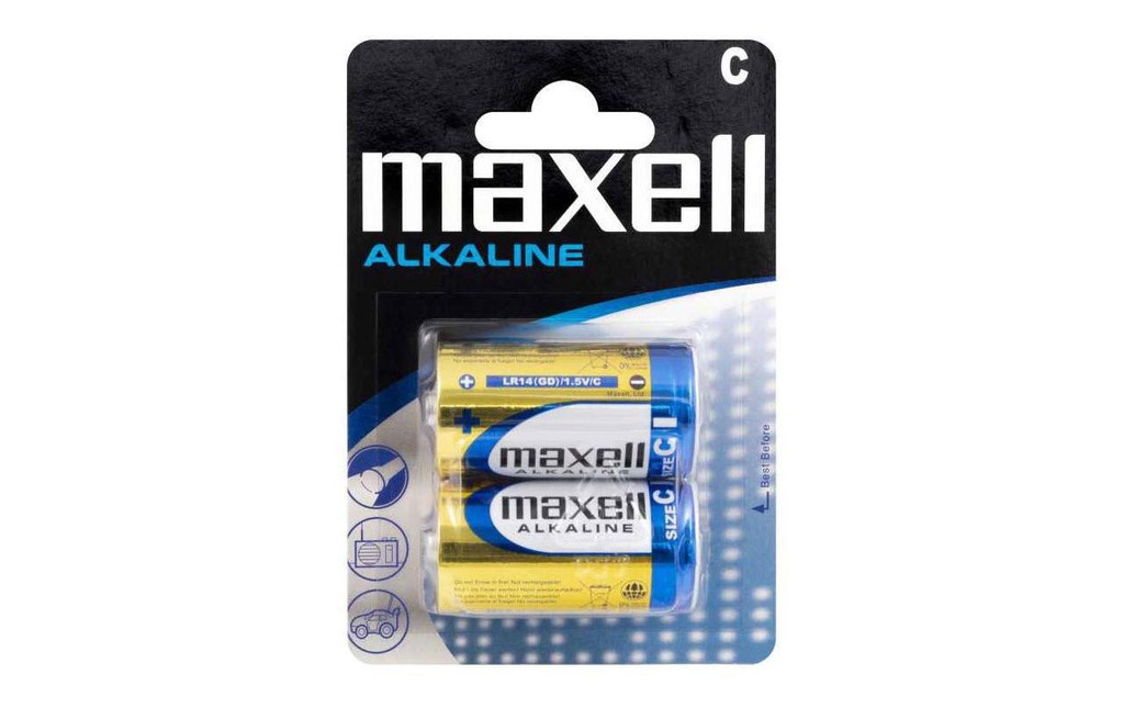 Maxell Europe LTD. Pile Alkaline C , 2 Pièce/s