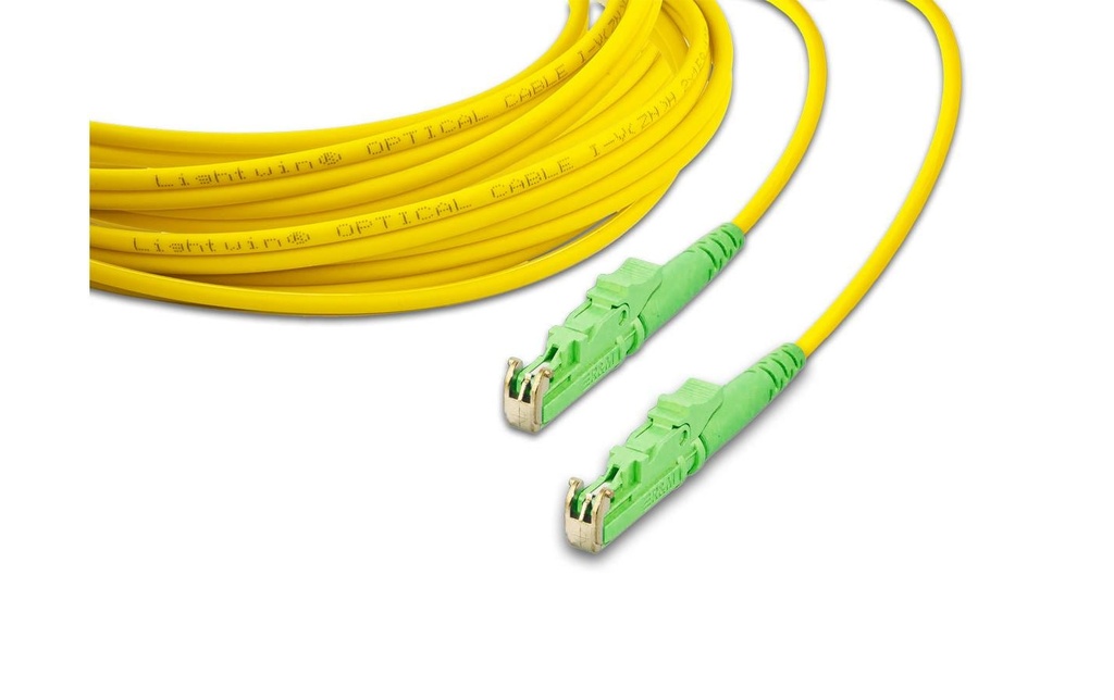 Lightwin Câble patch à fibre optique SM E2000/APC – E2000/APC, OS2, Simplex, 10 m