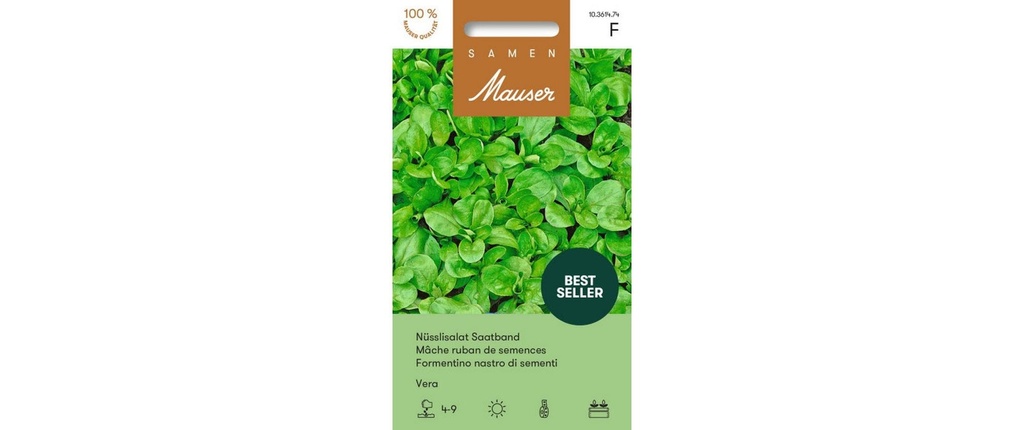 Samen Mauser Ruban de semence Urban Gardening Salade de noix Vera