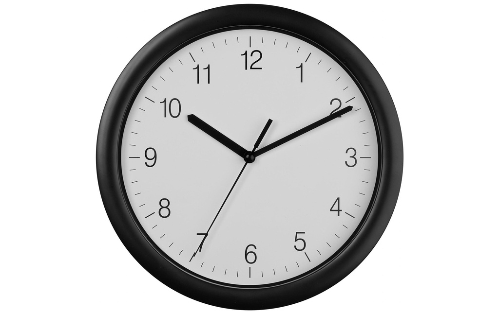 TFA Dostmann Horloge murale avec balayage Ø 25.4 cm, Noir