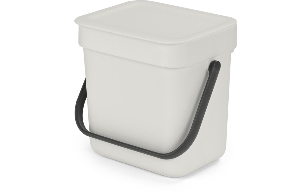 Brabantia Seau à compost Sort & Go 3 l, Gris clair