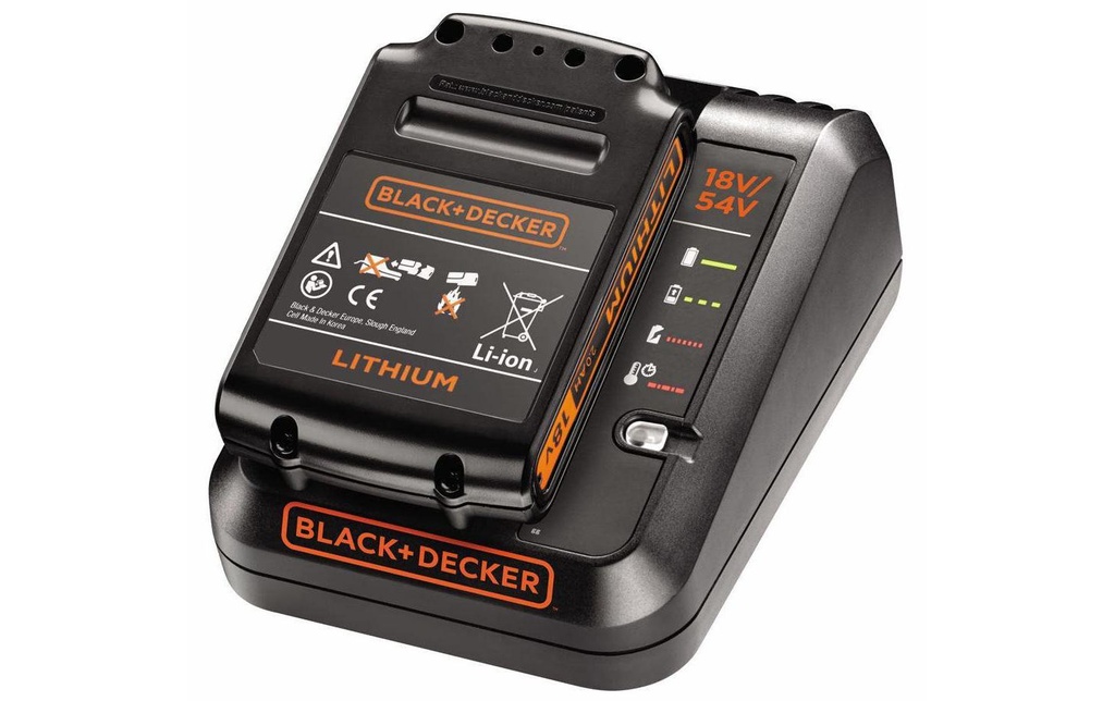 BLACK+DECKER Batteries et chargeurs Starter-Kit, 18 V 2A Ladegerät + 2.0 Ah
