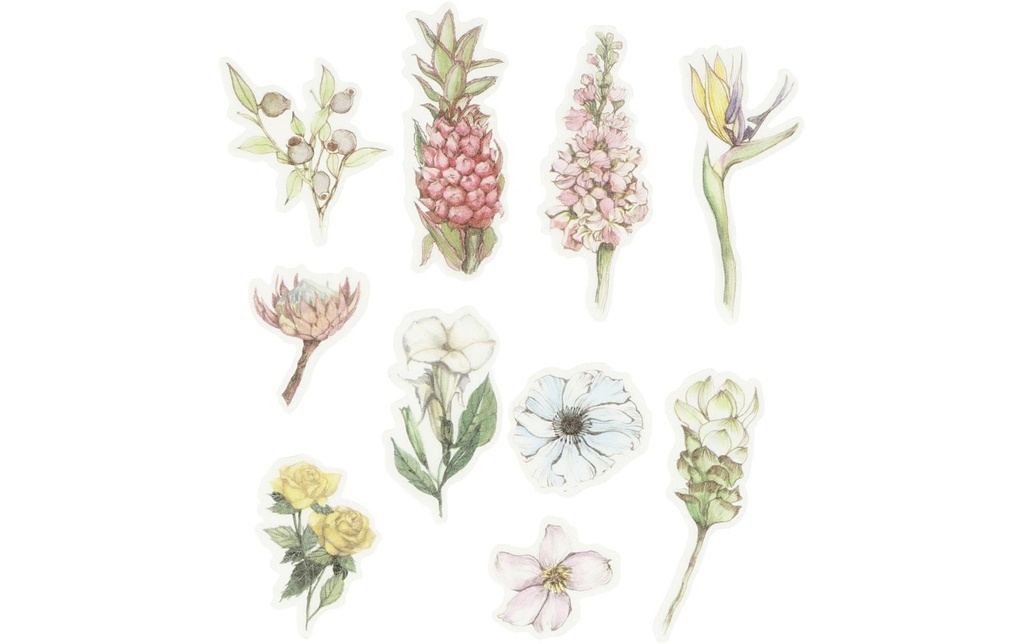 Creativ Company Autocollant à motif Fleurs 30 pièces