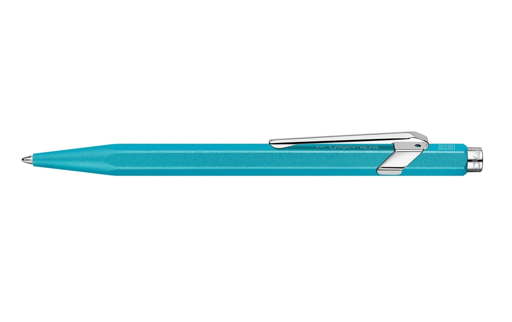 [110849681] CARAN D'ACHE Stylo 849 Colormat turq.av.ét.