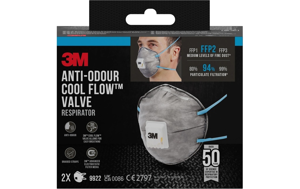 3M Masque anti-poussière FFP2 (2 pces)