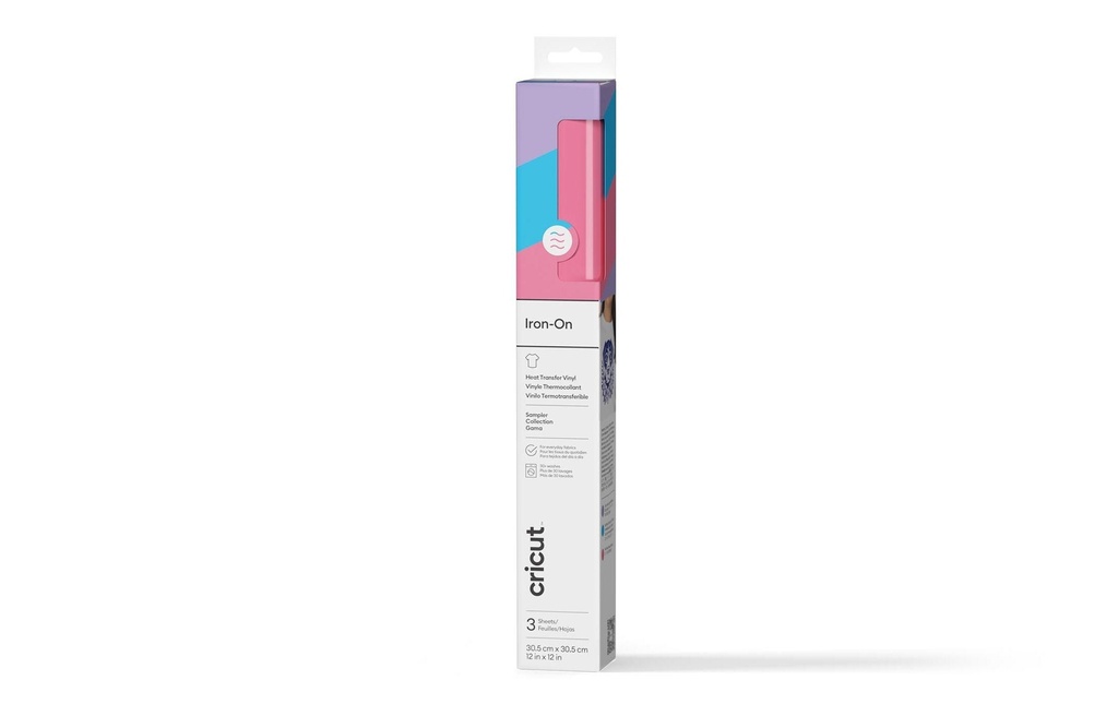 Cricut Film thermocollant Pack d'échantillons pastel 30.5 x 30.5 cm