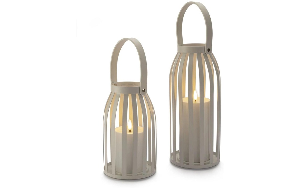 STT Set de bougies LED 2 pièces Blanc, 20 et 28 cm