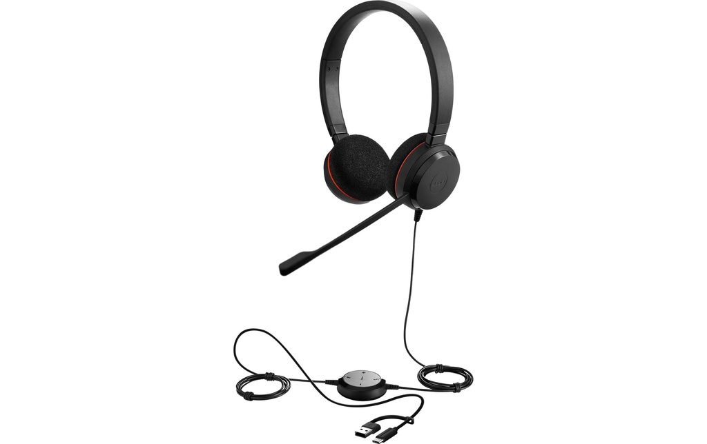 Jabra Casque avec micro Evolve 20 Stereo UC USB C/A