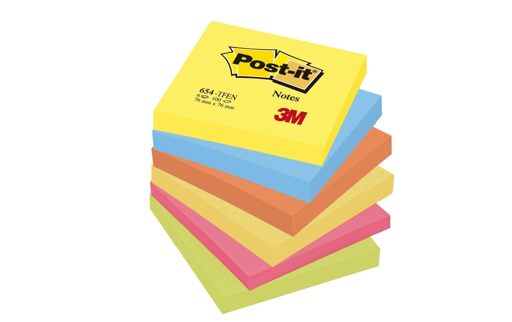 POST-IT Post-it Notes 654-TFEN assorti (6 pces)