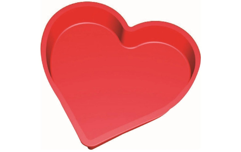 Lékué Moule à pâtisserie à motif Coeur, silicone, Rouge