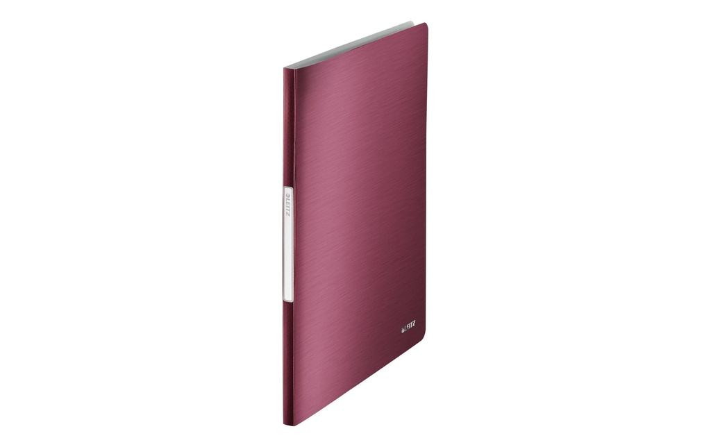 Leitz Chemises de présentation Style Rouge foncé, avec 20 pochettes transparentes
