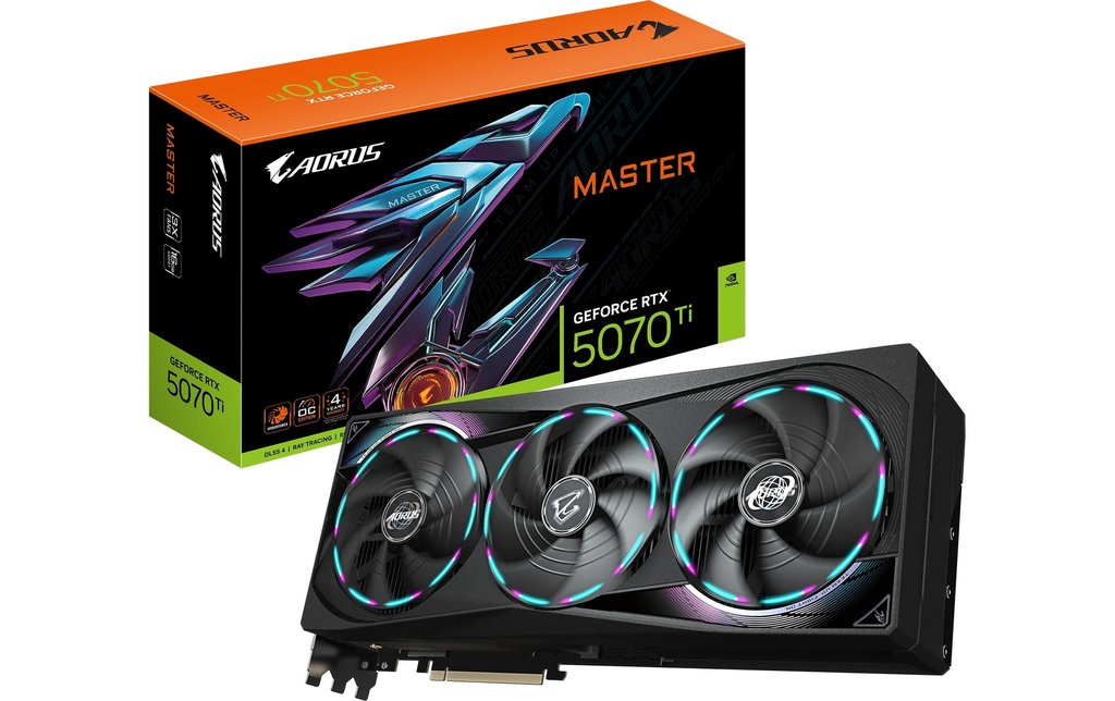 Gigabyte Carte graphique AORUS GeForce RTX 5070 Ti MASTER 16 GB