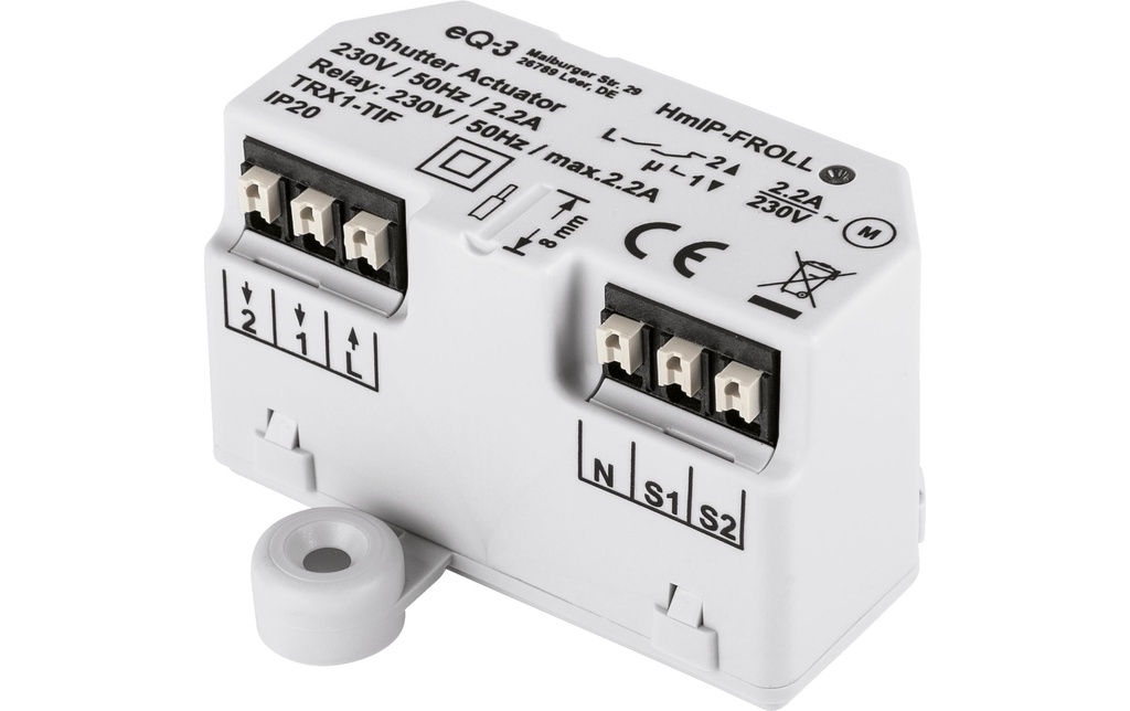 Homematic IP Actionneur de volet radio pour maison intelligente encastré