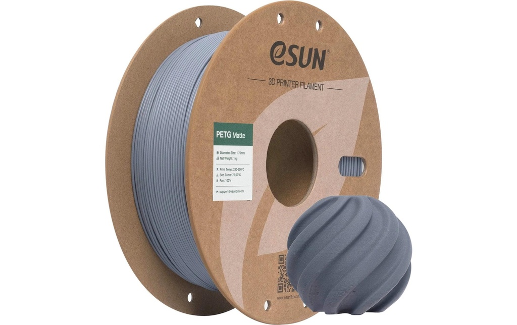 eSun Filament PETG-Matte Gris foncé 1.75 mm 1 kg