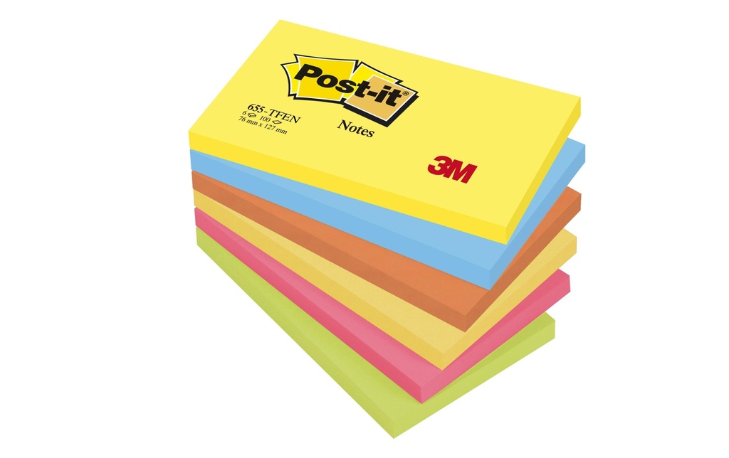 POST-IT Post-it notes 655TFEN assorti (6 pces)