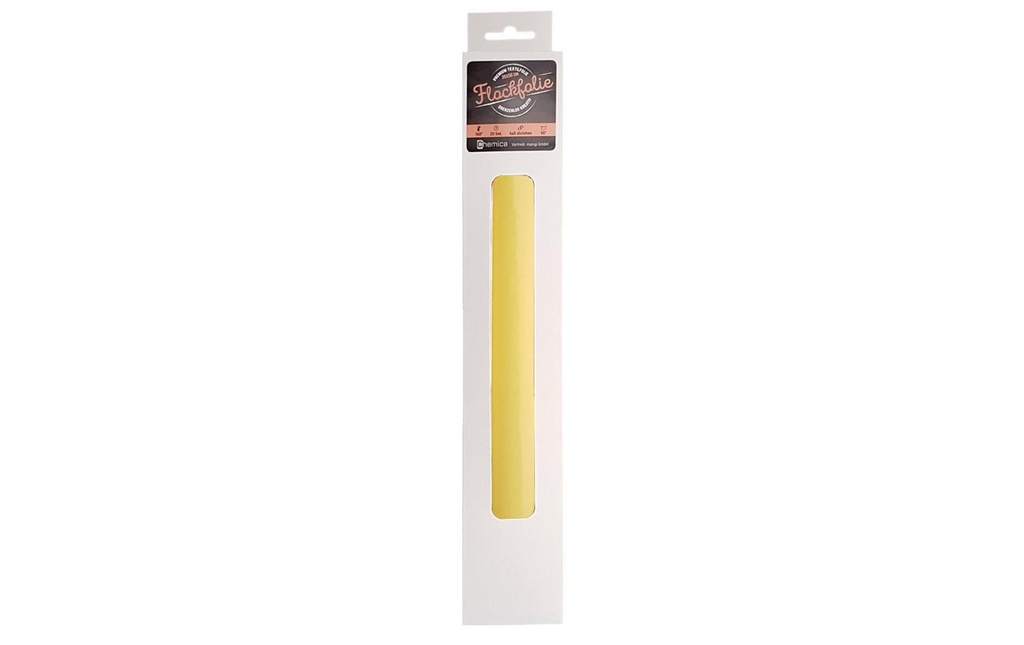 Chemica Film thermocollant Flock jaune citron