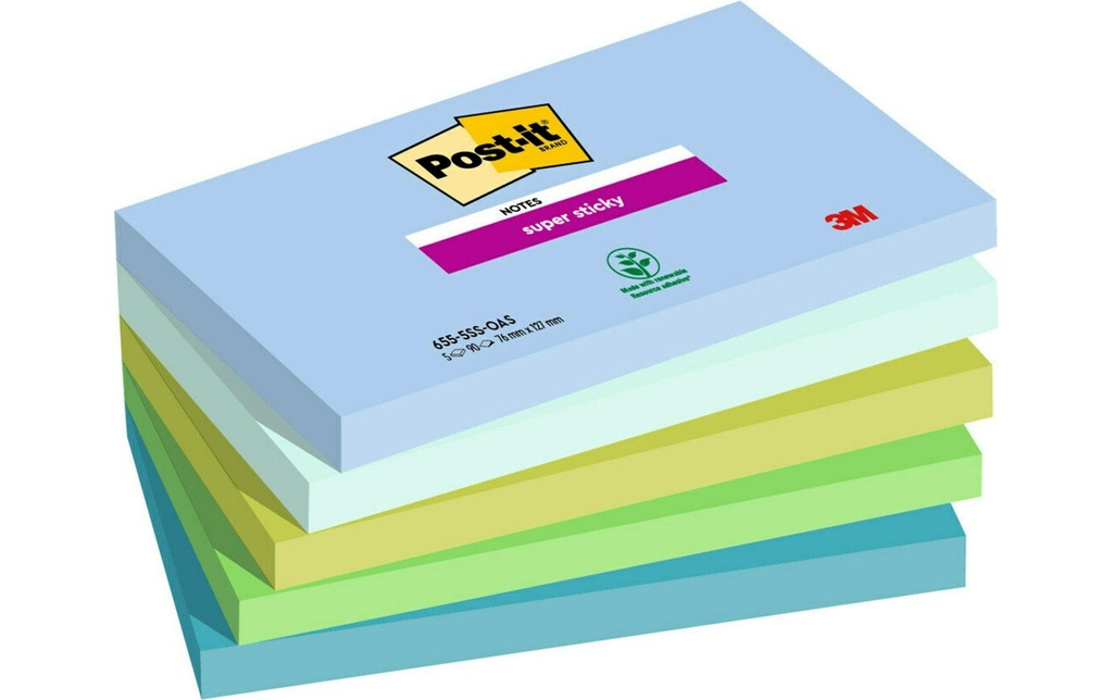POST-IT Super Sticky Notes 655 OAS (5 pces)