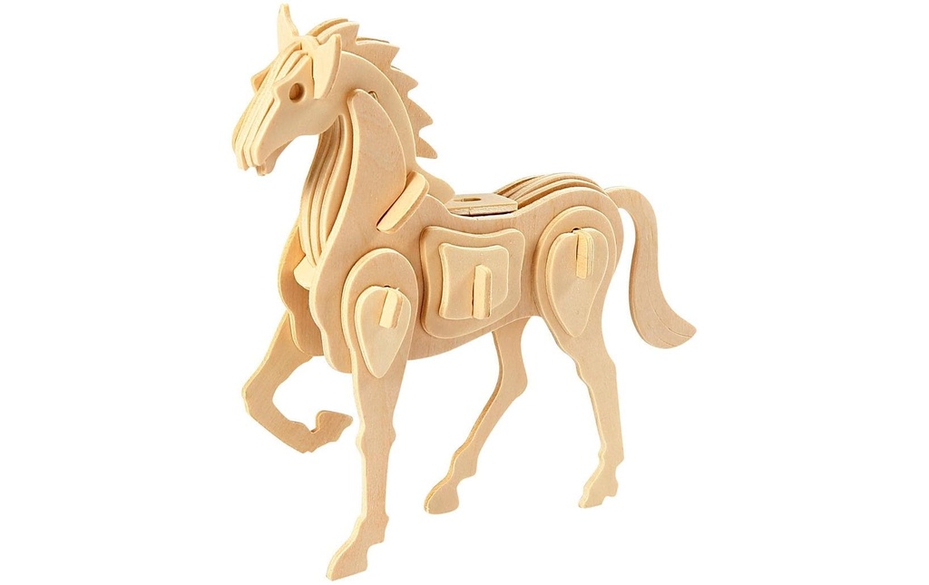 Creativ Company Article en bois Figure 3D Cheval, 1 pièce
