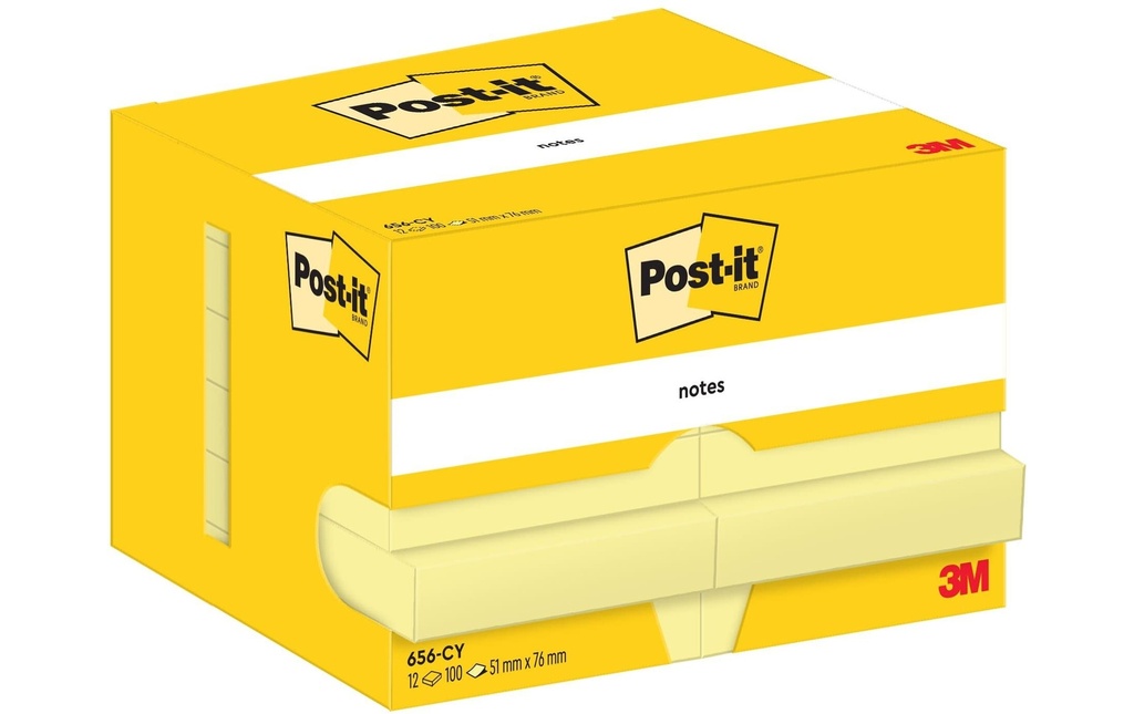 POST-IT Post-it bloc 656cy jaune (12 pces)