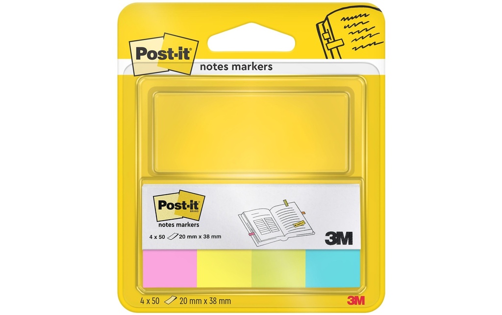POST-IT Post-it marqu. 670/4B assort. (4 pces)