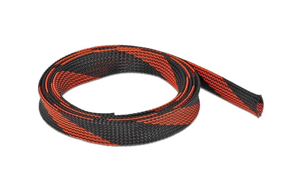 Delock Gaine de câble extensible, 2m x 19 mm Rouge Noir