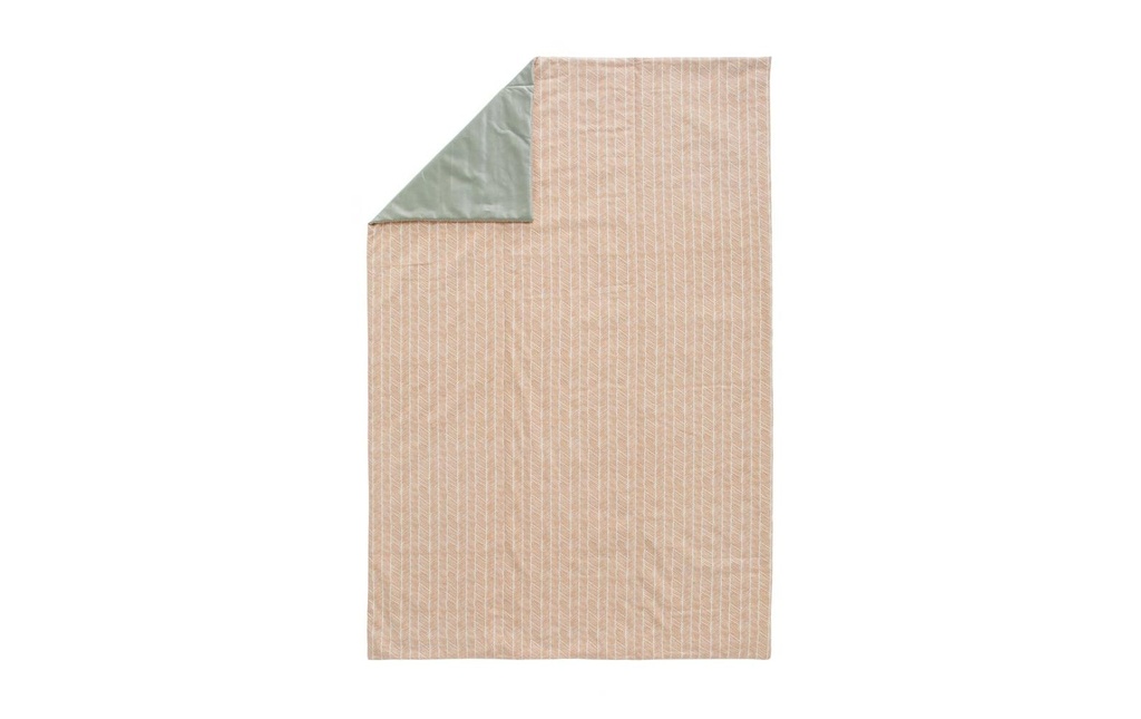 Urbanara Couverture de pique-nique Mallur 130 x 190 cm - Abricot / Blanc