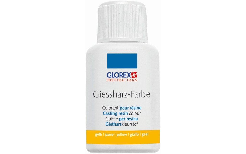 Glorex Pigments Résine de coulée Couleur 20 ml, Jaune