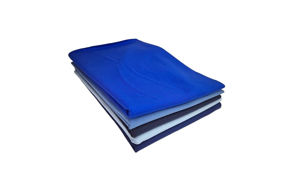 Stoffe Tissu Jersey uni tons bleus 5 pièces, 5 x 0,5 m