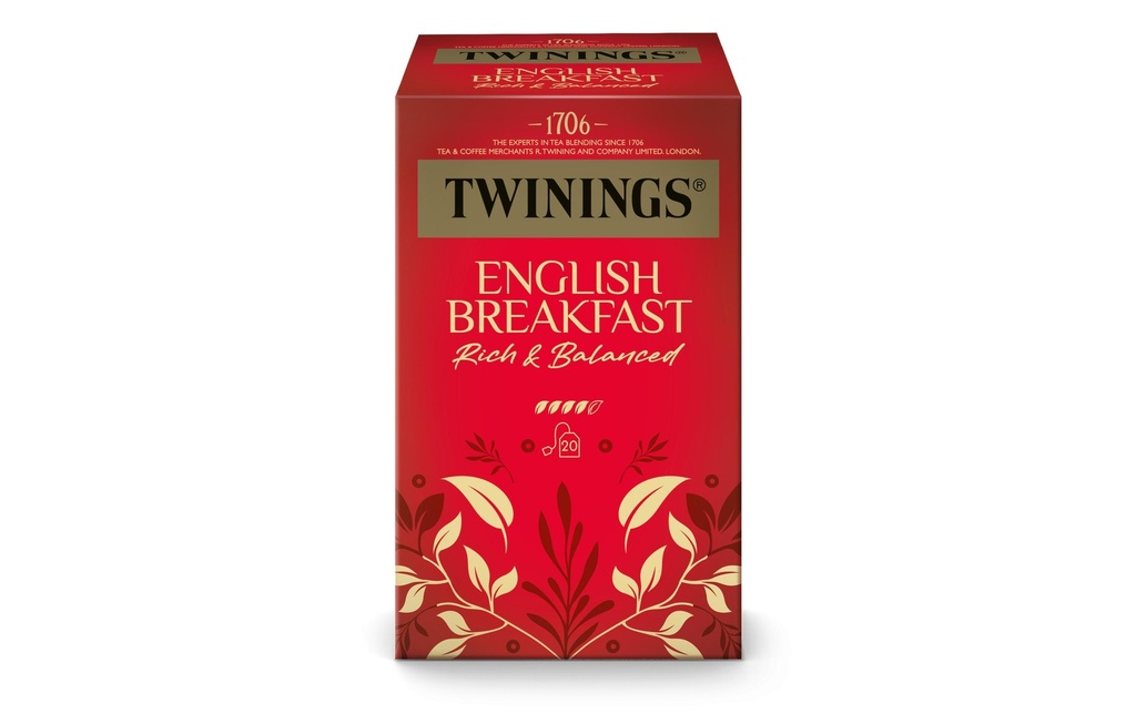 Twinings Sachet de thé English Breakfast 20 pièces