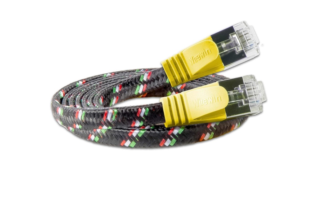SLIM Câble patch slim RJ-45 - RJ-45, Cat 6, STP, 2 m, Jaune