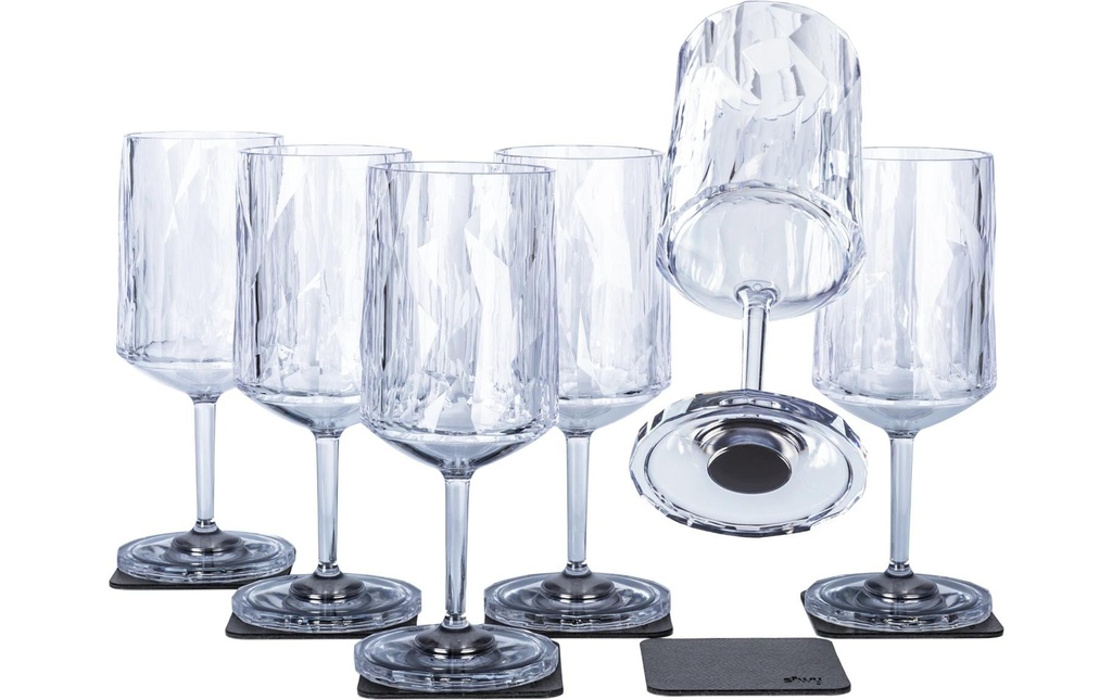 Silwy Verres en plastique magnétiques, Lot de 6, 3 dl