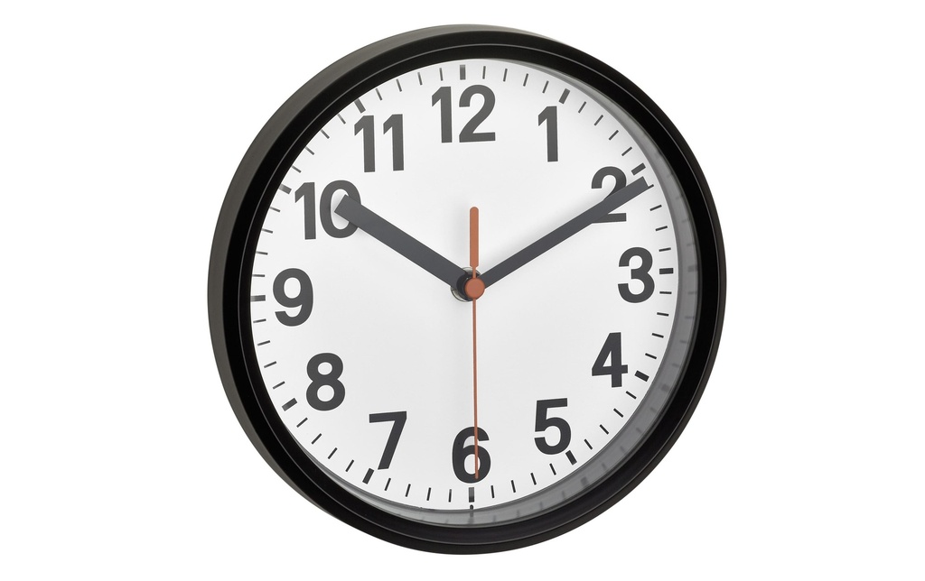 TFA Dostmann Horloge murale radio Analogique Noir