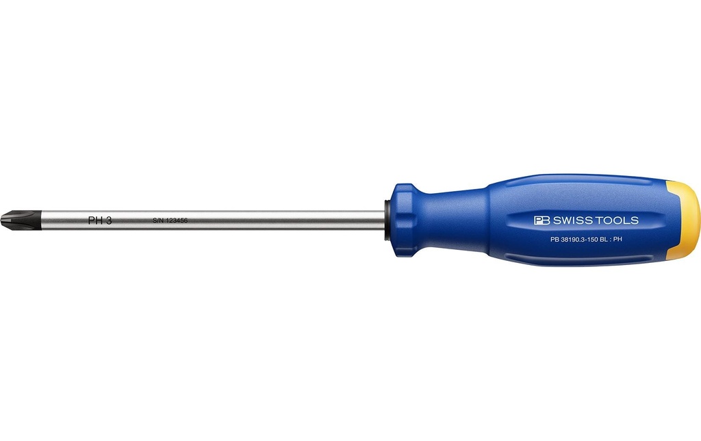 PB Swiss Tools Tournevis cruciforme PH PB 38190.3-150 BL Bleu
