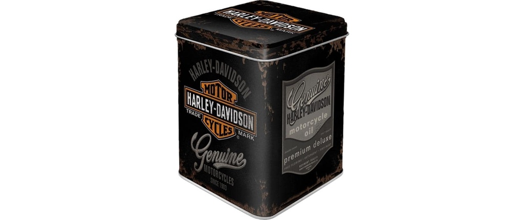Nostalgic Art Boîte à sachets de thé Harley Davidson Noir