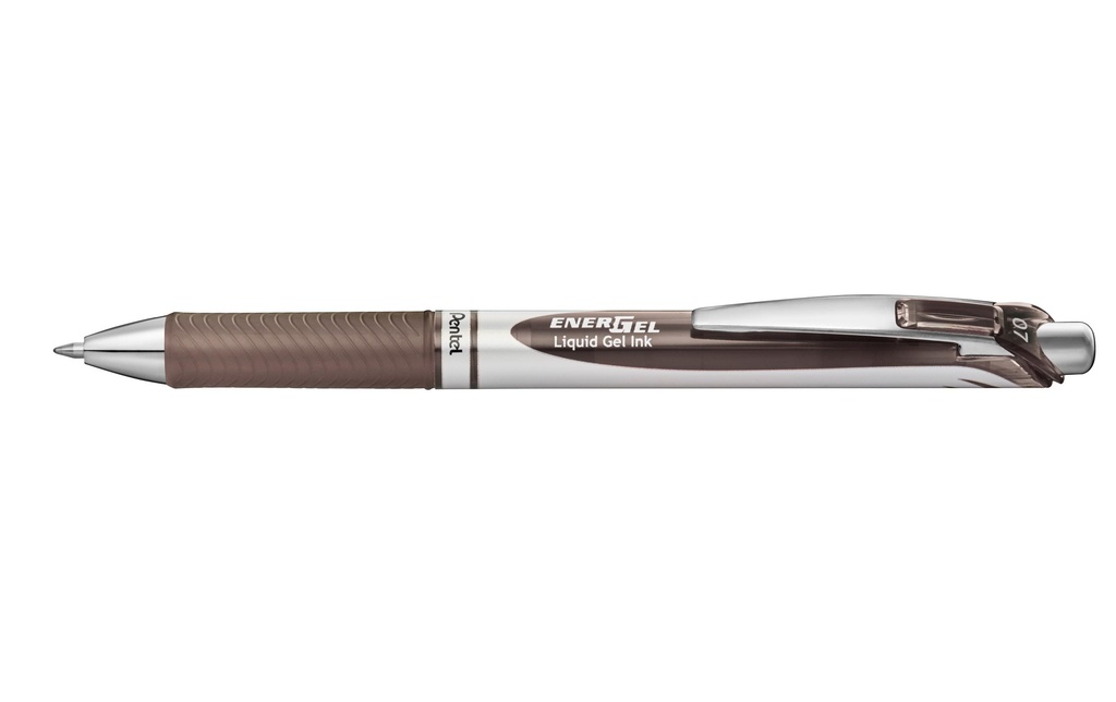 pentel Stylo à encre gel EnerGel 0.7 mm, sépia