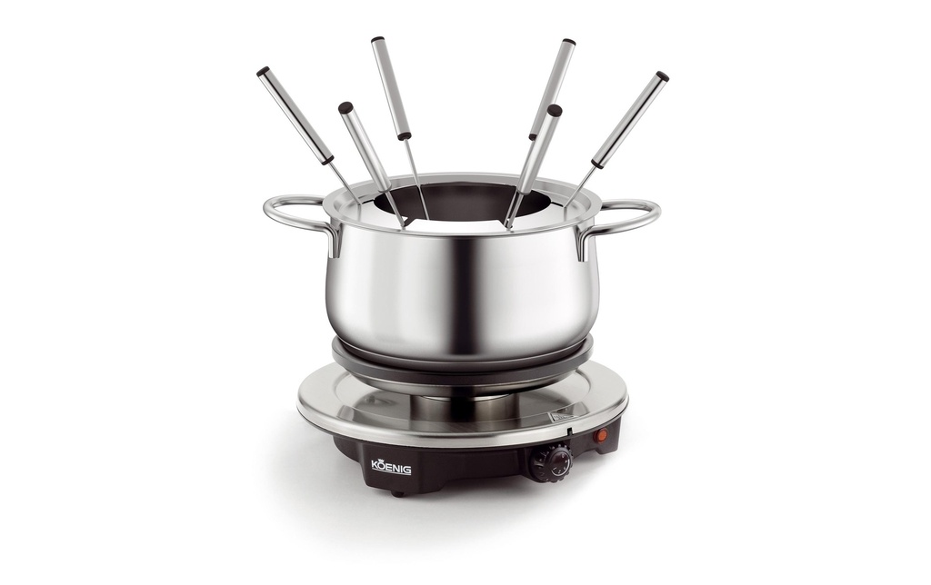 Koenig Service à fondue à la viande Bourguignonne/ Chinoise 8 Pièce/s, Argenté