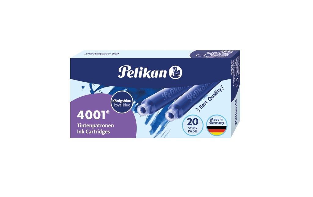 PELIKAN Cartouches 4001 bleu royal 20p (20 pces)