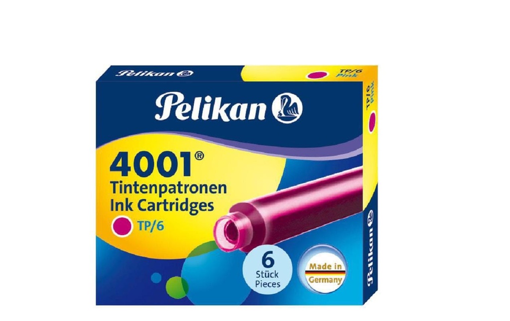 PELIKAN Cartouches 4001 rose (6 pces)