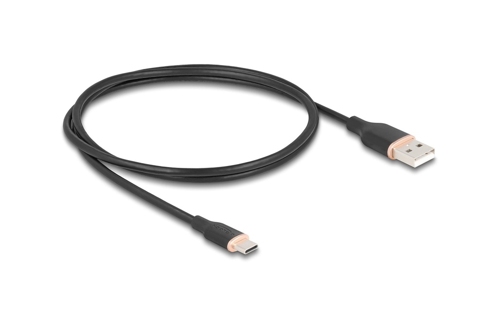 Delock Câble USB 2.0 Silicone USB-A - USB-C 1 m